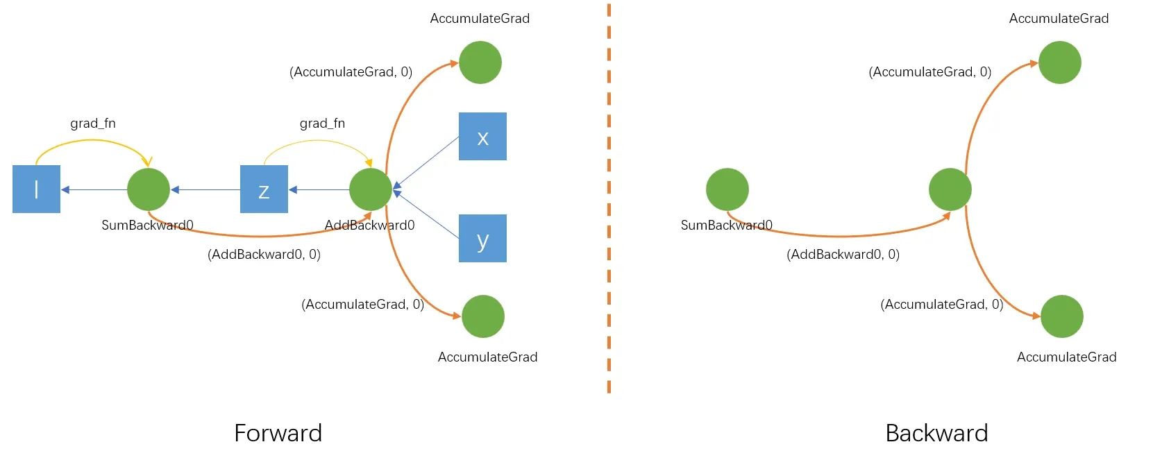 PyTorch动态计算图示例